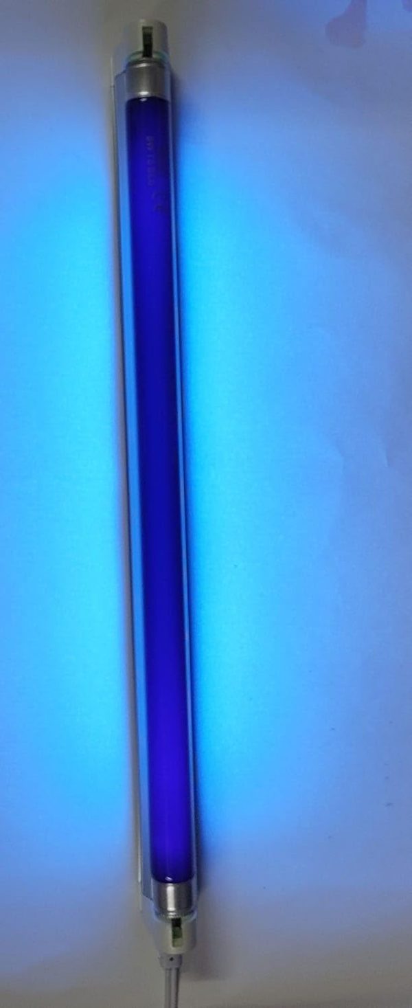 UV Light 12" inch (1 feet) Black (365nm Longwave) with Fixture & Cord – Laboratory UV-A Light for Research UV Chambers