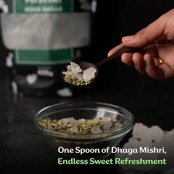 5:15PM Dhaga Mishri Organic | Rock Sugar Crystals | Guilt-Free Baking Sugar Diamond