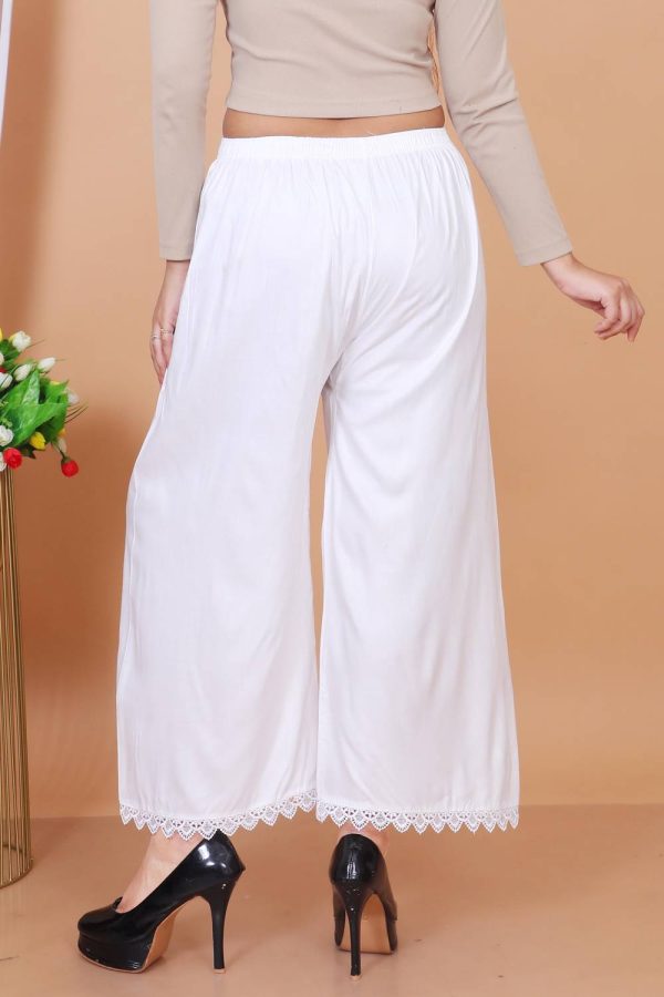 A R Enterprise Loose Fit Women White Trousers