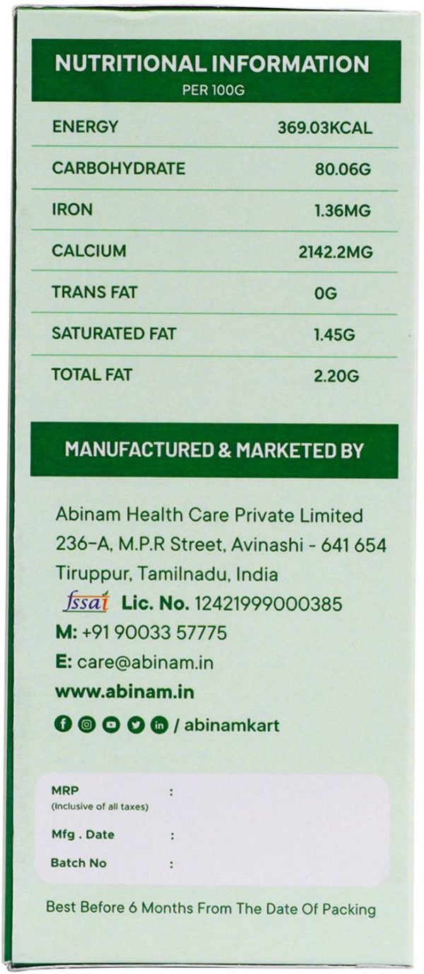 ABINAM HEALTH CARE Karuppu Kavuni Rice Porridge Mix | Black Rice Mix | Nutrient-Rich Porridge 450 g