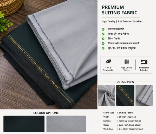 Ajay carft Polyester Self Design Shirt Fabric