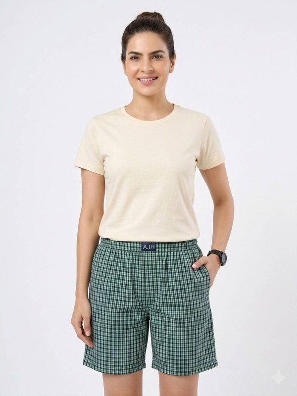 AJH FASHION Checkered Women Boxer