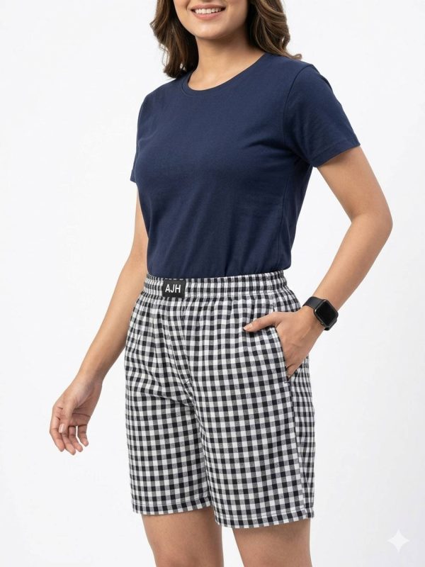 AJH FASHION Checkered Women Boxer