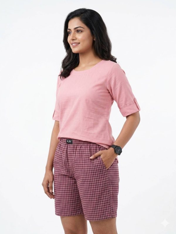AJH FASHION Checkered Women Boxer