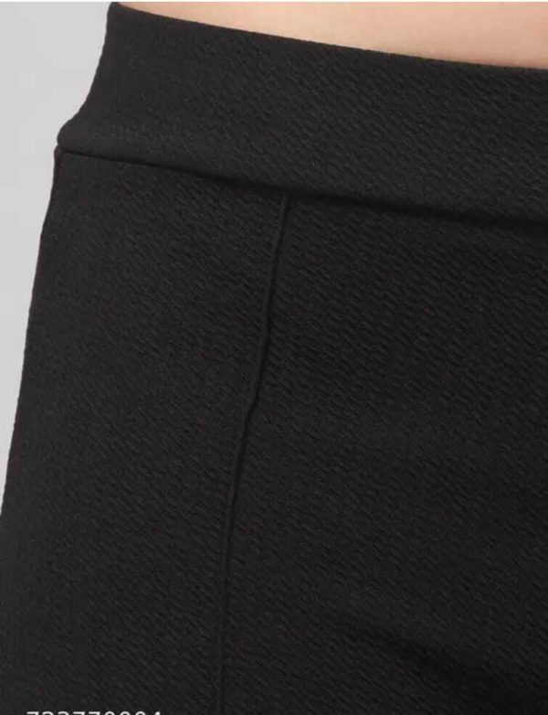 Ajhu Solid Women Black, White Track Pants