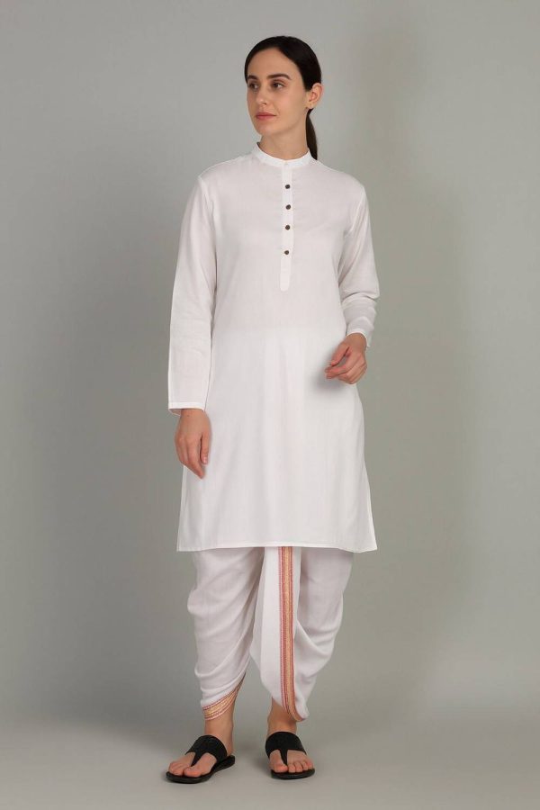 AK handloom Art Silk Ready to Wear Dhoti for Women Solid Women Dhoti