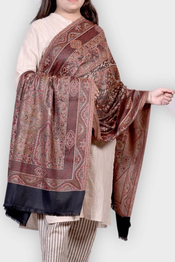 Allure Motifs Wool Woven Men, Women Shawl