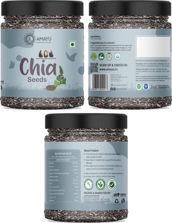 AMAYU Raw Chia, Pumpkin, Sunflower, Flax Seeds for Weight Loss, Hair, Eating Mix Combo Combo