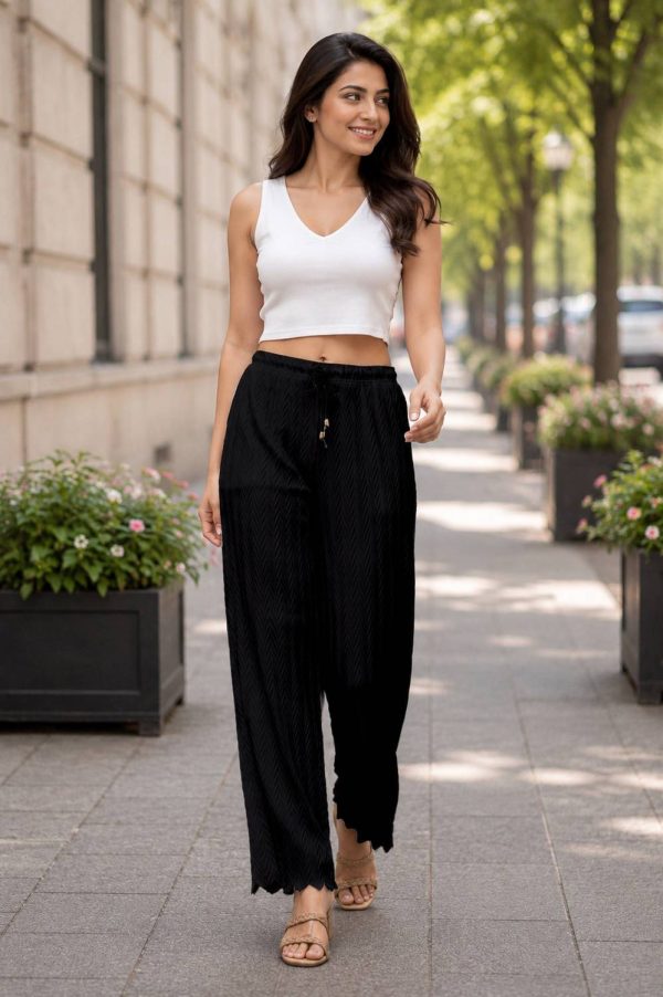 ANJULA ENTERPRISES Loose Fit Women Black, Pink Trousers