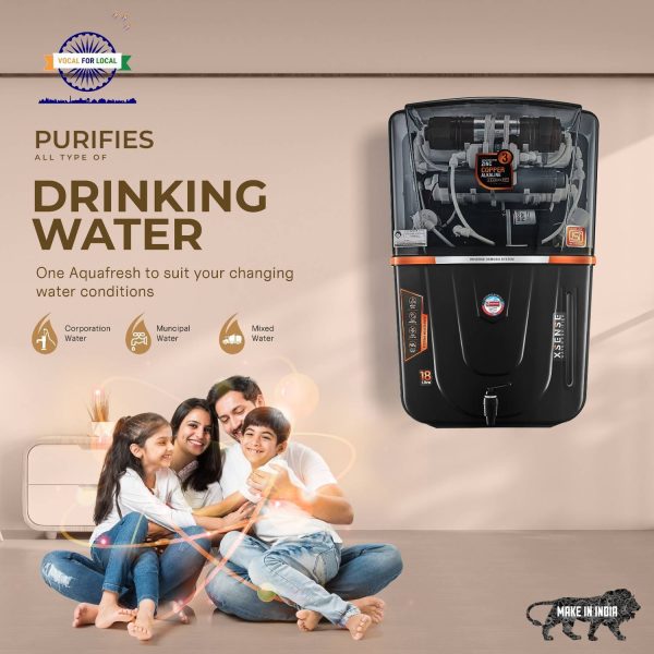 Aqua Fresh Smoke Audi 18 ltr drink pure India 1st BIS (IS 16240 :2023) CM/L8100159306 18 L RO + UV + UF + Copper + Alkaline + TDS Control Water...
