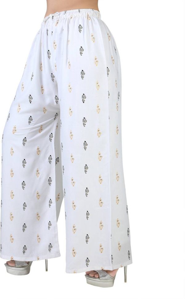AREEBA COLLECTION Relaxed Women Black, White Trousers