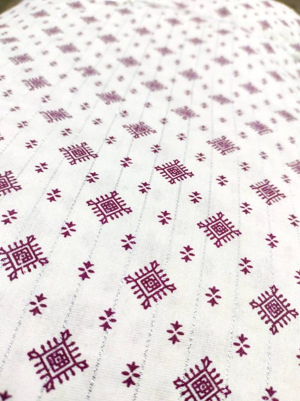 ASCREATION Cotton Blend Printed Salwar Suit Material