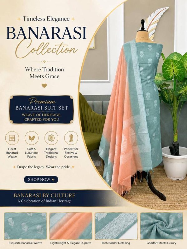 Ashfaquefabric Linen Self Design Suit Fabric
