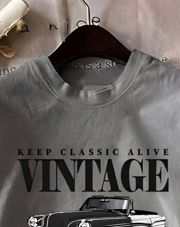 AUSK Printed Women Round Neck Grey T-Shirt
