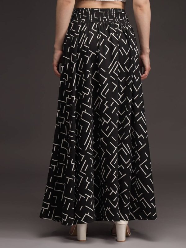 BADGERW INSOME Flared Women Black Trousers