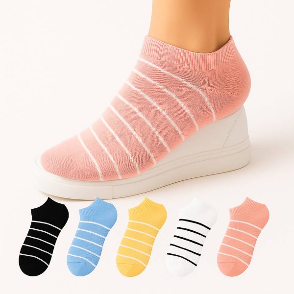 Bahuzo Women Solid, Striped Ankle Length