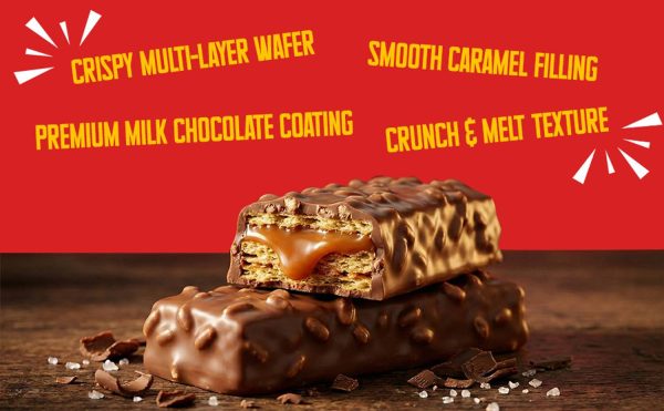 BAKEMATE Snap It Milk & Choco Caramel and Cereal Center in a Milk Choco Treat Caramels