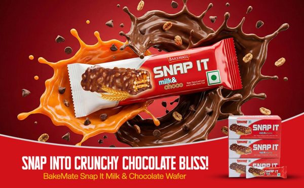 BAKEMATE Snap It Milk & Choco Caramel and Cereal Center in a Milk Choco Treat Caramels