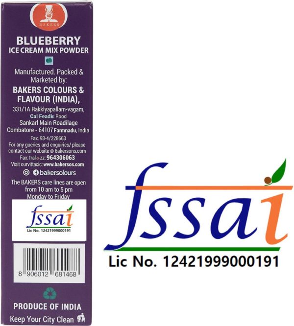 Bakers Mango| Strawberry| Pineapple| Blueberry| Black Currant| Kesar Pista Ice Cream 600 g