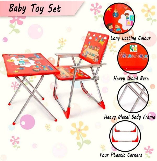 BEERIDE Kids Study Table & Chair Metal Desk Chair