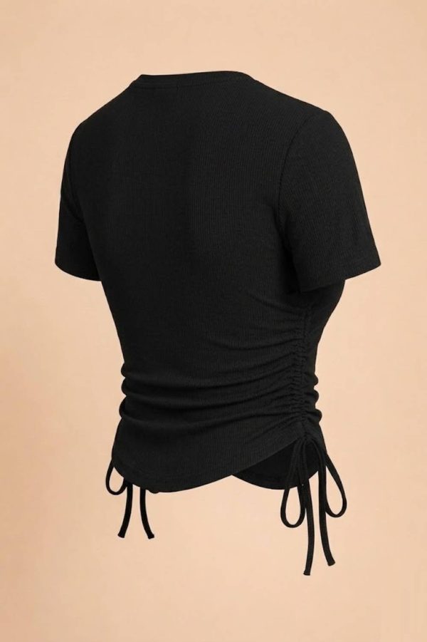 Beloch Casual Printed Women Black Top