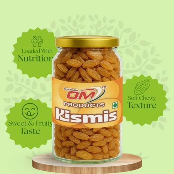 BHILWARA OM PRODUCTS OM Products Kismis: Boost Immunity, Sweet & Chewy, Loaded with Nutrition Raisins