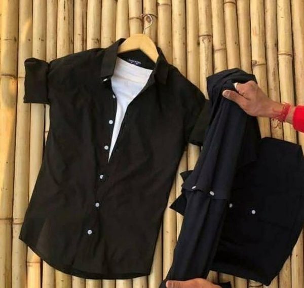 Black Deer Shirt Pant Co-ords Set