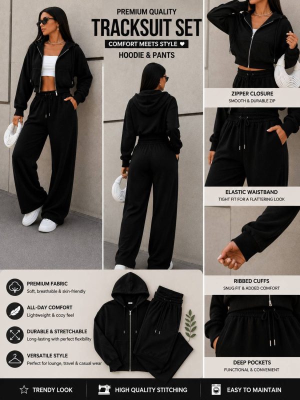 Bliez Solid Women Track Suit