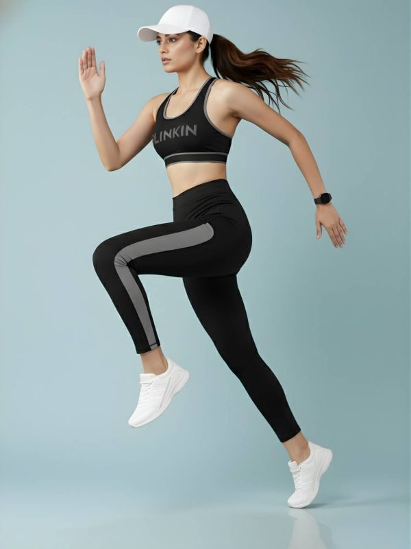 BLINKIN Solid Women Black, Grey Tights