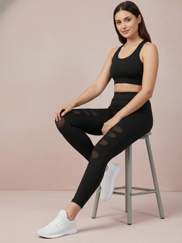 BLINKIN Solid Women Black Tights