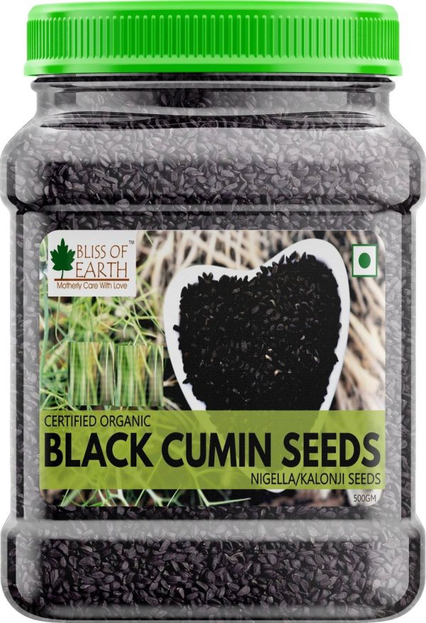 Bliss of Earth Combo Of USDA Organic Kalonji Oil (500ml) For Eating, & Organic Nigella Seeds Kalonji Seeds (500GM) Pack Of 2 Combo