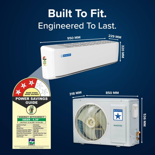 Blue Star 2026 Model 1.5 Ton 3 Star Split Inverter with Wi-fi AC