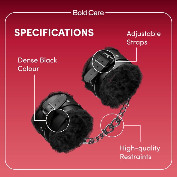 Bold Care Lockdown Handcuffs | Playful Handcuffs for Couples | Adjustable Straps