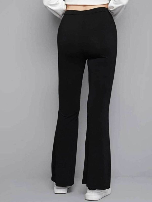 Broadstar Flared Women Black Trousers