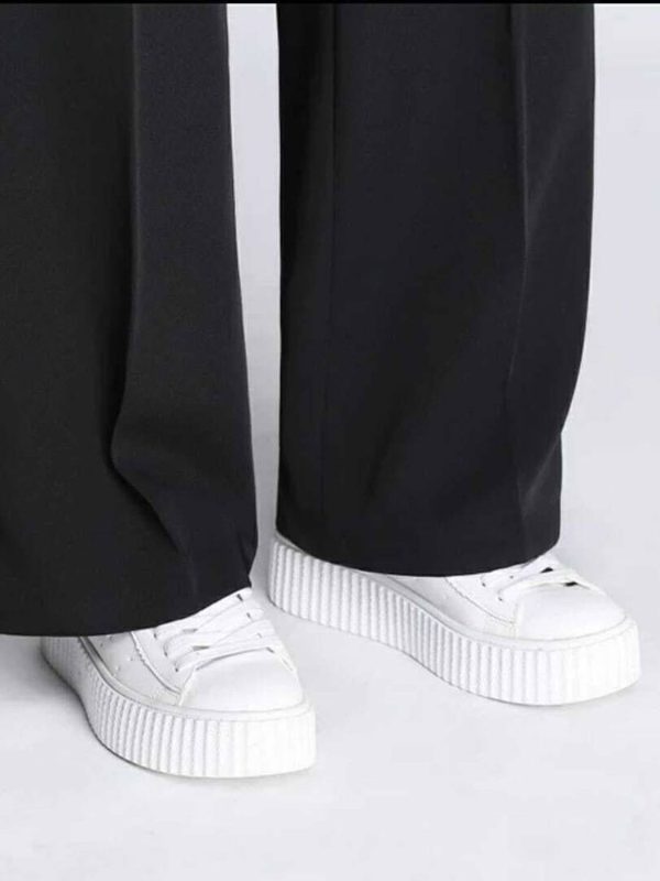 Broadstar Loose Fit Women Black Trousers