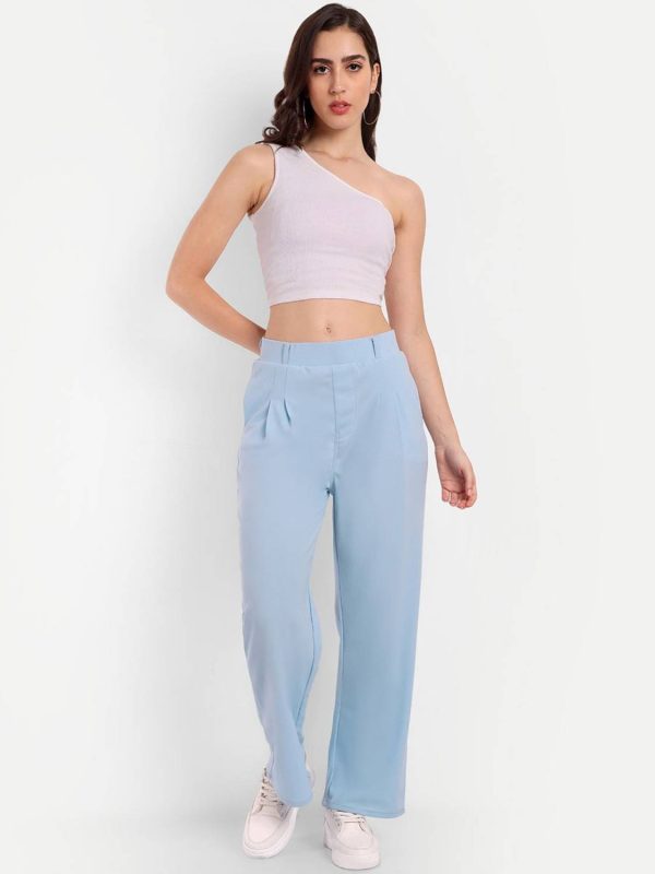 Broadstar Loose Fit Women Blue Trousers