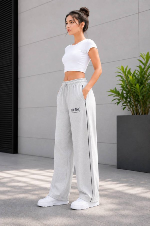 Byansh Solid, Graphic Print Women Grey Track Pants