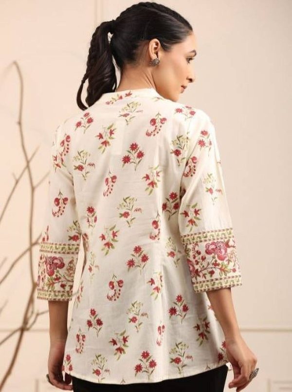 Cavercha Casual Printed Women White Top