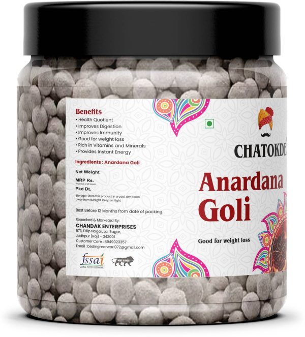 CHATOKDE Pachak Delicious Anardana Goli , 400g [JAR Pack] CHURAN Mouth Freshener