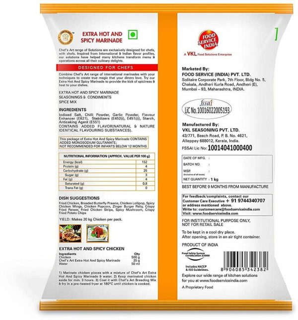 chef's art Extra Hot and Spicy Marinade 1 kg 1 kg