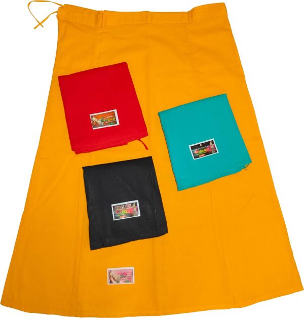 ChetnaCreation 4-Color Cotton Petticoat Combo for Women| Black, Yellow, Light Rama Green & Red Pure Cotton Petticoat