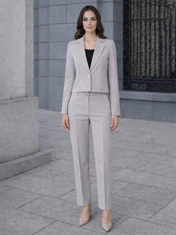 CHKOKKO Solid Single Breasted Formal Women Blazer