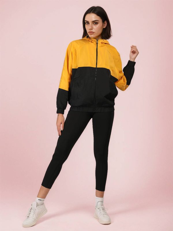 CHKOKKO Women Windcheater Colorblock Women Wind Cheater