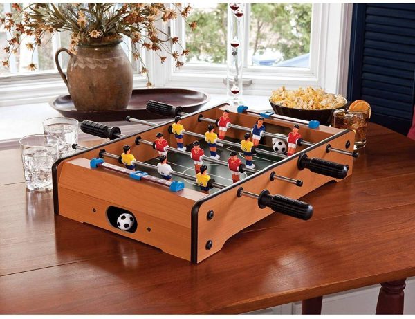 Chocozone Mid-Sized Football Table Soccer Game with 4 Rods Foosball Board Game