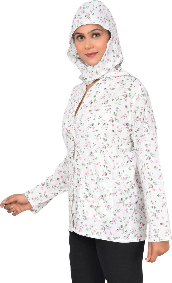 Chuklin Floral Print Women Raincoat