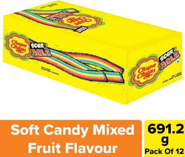 Chupa Chups Sour Belt Soft Candy Mixed Fruit Sour Candy
