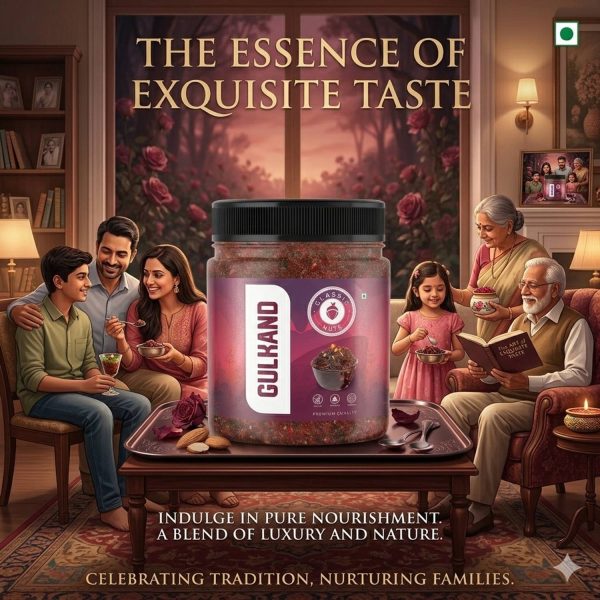 Classic Nuts Premium Gulkand | Natural Rose Petal Preserve for Cooling & Digestion | Jam