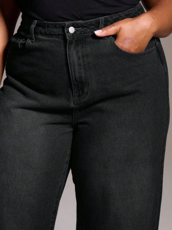 Curvy CLOSET Relaxed Fit Women Black Jeans
