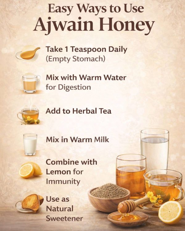 Dana Beena Pure Ajwain Honey | Raw & Unprocessed | Digestive & Immunity Support Honey
