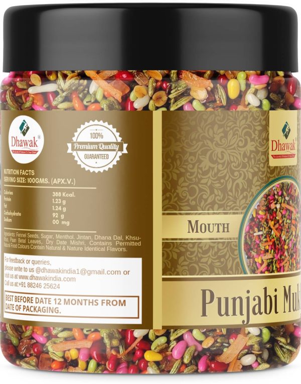 Dhawak Punjabi Mukhwas Home Made Punjabi Mouth Freshner|Digestive, After-Meal,Mukhwas Sweet Mouth Freshener